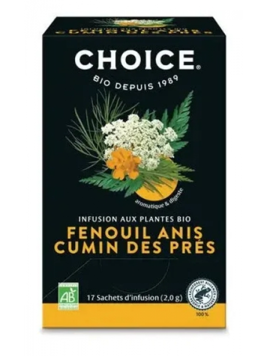 Infusion fenouil anis cumin 40g Choice Herboristerie de Paris