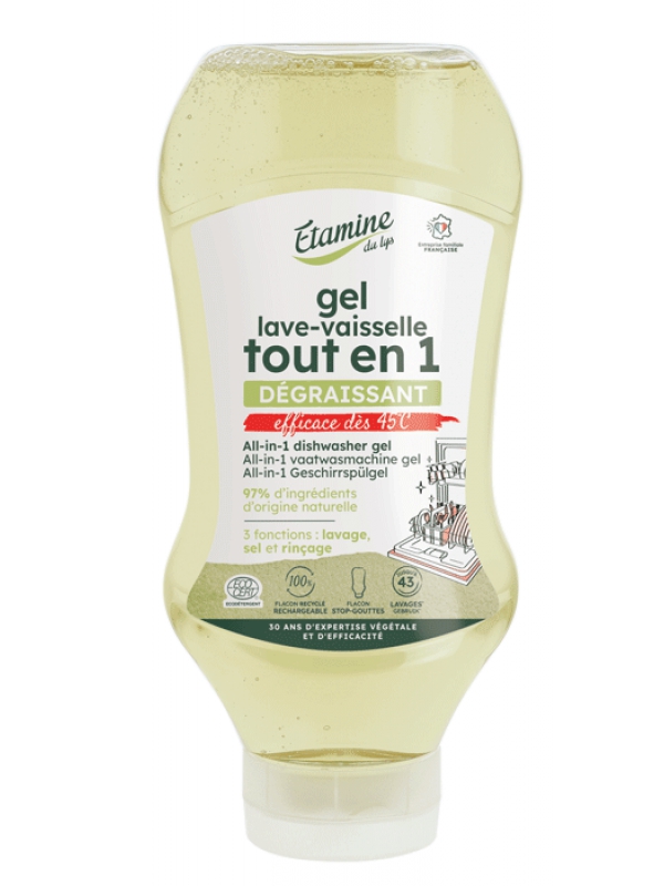 Gel lave vaisselle tout en un 870ml Etamine du Lys Herboristerie de Paris