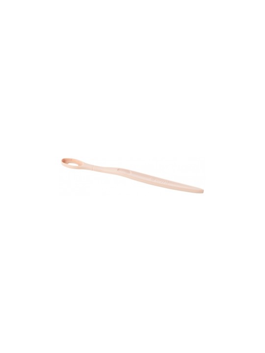 Manche pour brosse à  dent à  téte rechargeable en bioplastique rose Avril Herboristerie de Paris