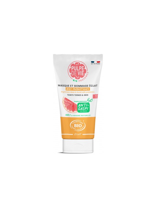 Masque et gommage éclat avec prébiotiques 150ml Pulpe De Vie Herboristerie de Paris