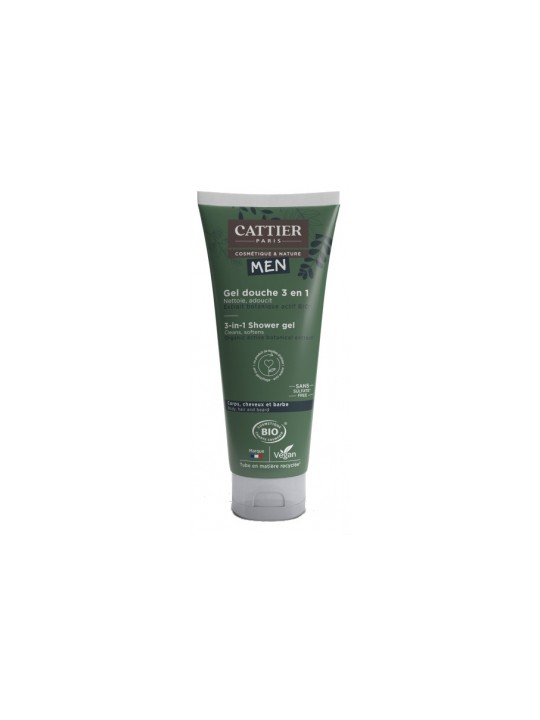 Gel douche 3 en 1 Homme 200ml Cattier Herboristerie de Paris