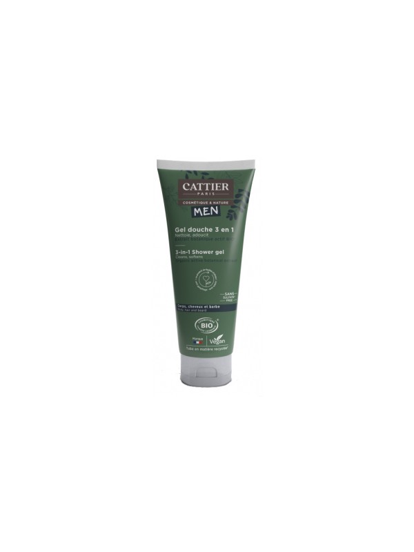Gel douche 3 en 1 Homme 200ml Cattier Herboristerie de Paris