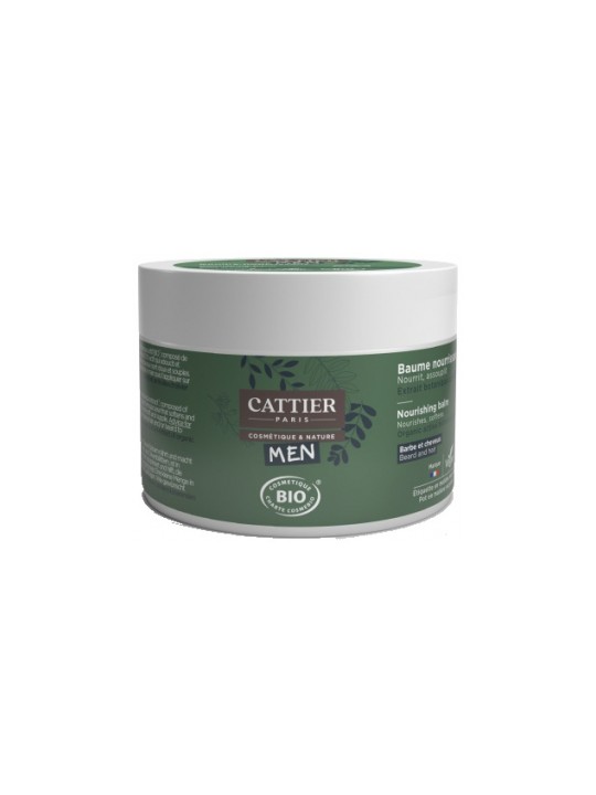 Baume nourrissant barbe et cheveux Homme 90g Cattier Herboristerie de Paris