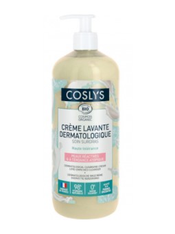 Crème lavante dermatologique 1L Coslys Herboristerie de Paris haute tolérance peau réactive et atopique