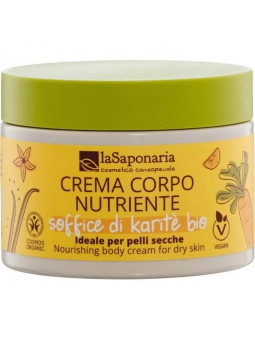 Crème Corporelle Extra Hydratante Carotte Vanille Soffice di Karité 180ml La Saponaria Herboristerie de Paris