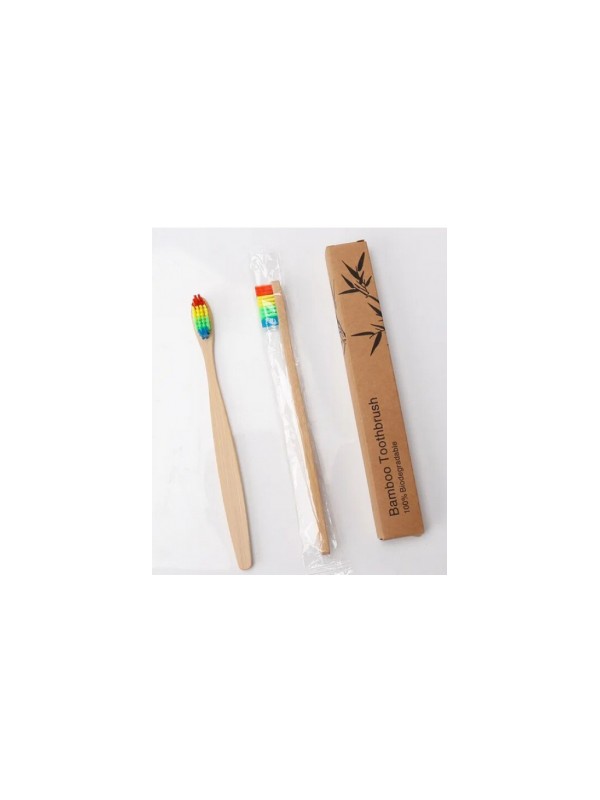 Brosse à  dents Adulte Arc en ciel x1 Le Monde du Bio Herboristerie de Paris