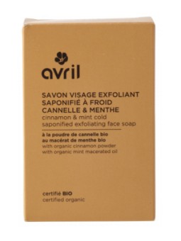 Savon à  froid exfoliant visage et corps Cannelle Menthe 100g Avril Herboristerie de Paris