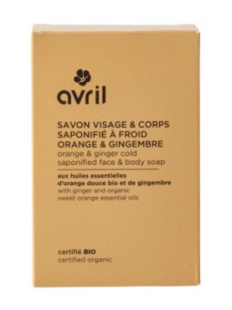 Savon à  froid visage et corps Orange Gingembre 100g Avril Herboristerie de Paris
