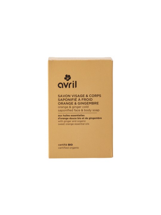 Savon à  froid visage et corps Orange Gingembre 100g Avril Herboristerie de Paris