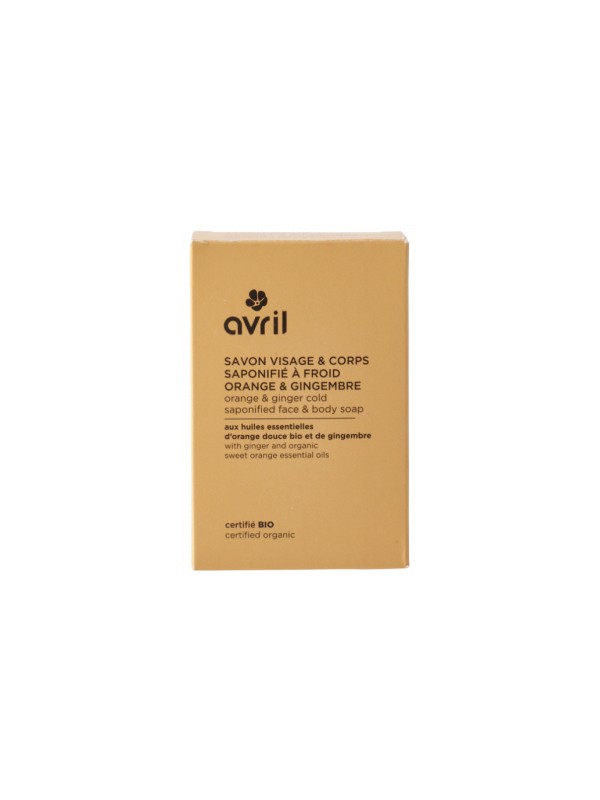 Savon à  froid visage et corps Orange Gingembre 100g Avril Herboristerie de Paris
