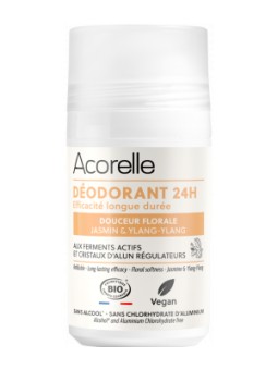 Déodorant roll on efficacité longue durée douceur florale 50ml Acorelle Herboristerie de Paris