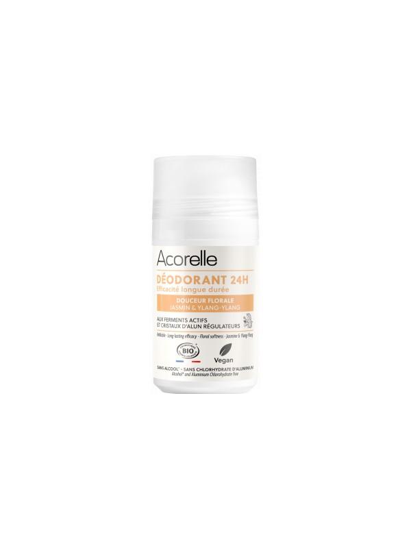 Déodorant roll on efficacité longue durée douceur florale 50ml Acorelle Herboristerie de Paris