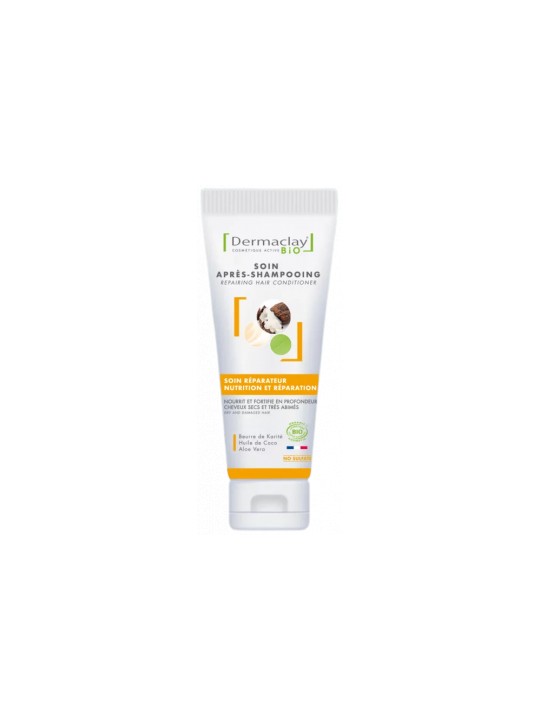 Soin après shampoing réparateur cheveux secs et très abimés 200ml Dermaclay  Herboristerie de Paris