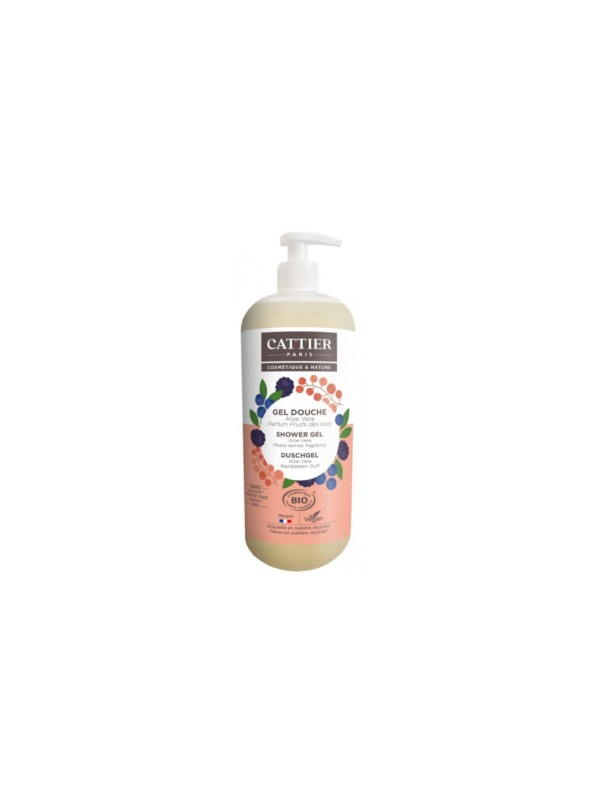 Gel douche Aloe vera Parfum Fruits des bois 1L Cattier Herboristerie de Paris