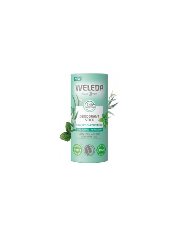 Déodorant stick solide eucalyptus peppermint 50g Weleda Herboristerie de Paris eucalyptus menthe poivrée