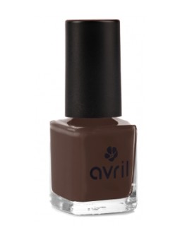 Vernis à ongles Ebène 7ml Avril cosmétique Herboristerie de Paris teinte marron foncé