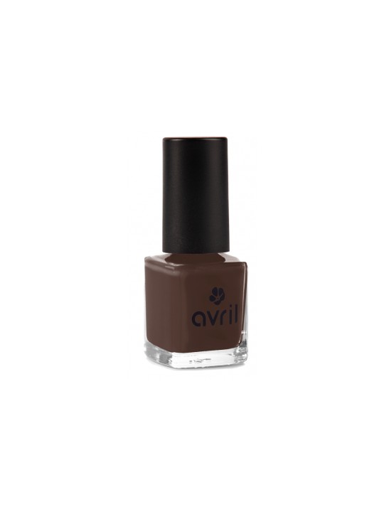 Vernis à ongles Ebène 7ml Avril cosmétique Herboristerie de Paris teinte marron foncé