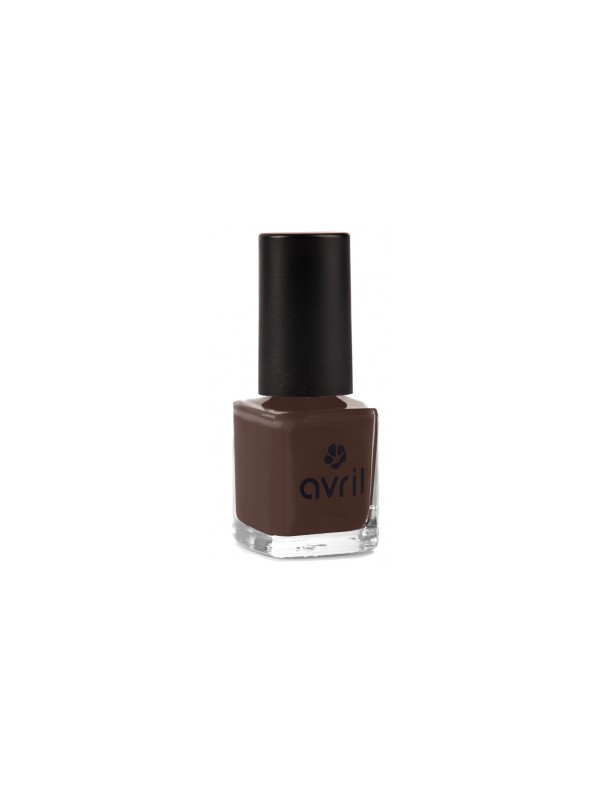 Vernis à ongles Ebène 7ml Avril cosmétique Herboristerie de Paris teinte marron foncé
