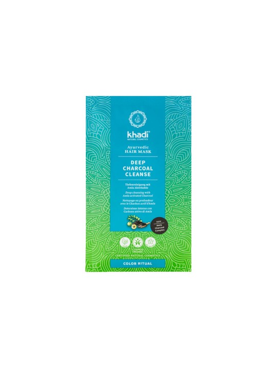 Masque capillaire Ayurvédique Deep Charcoal Cleanse 50g Khadi Herboristerie de Paris