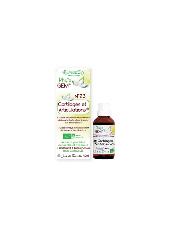 Phytogem No 23 Cartilage et Articulations Bio 40ml Phytofrance Herboristerie de Paris