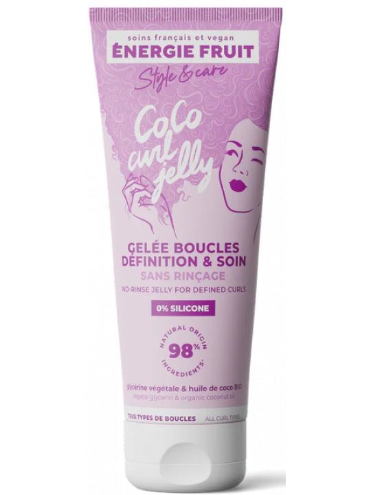 Gelée soin et définition boucles sans rinçage cheveux ondulés à  bouclés 200ml Energie Fruit Herboristerie de Paris