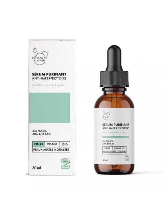 Sérum purifiant anti imperfections 30ml Clemence et Vivien Herboristerie de Paris