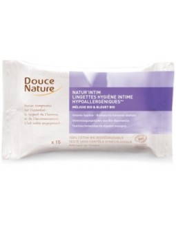 15 Lingettes hygiène intime écologiques et biodégradables Douce Nature