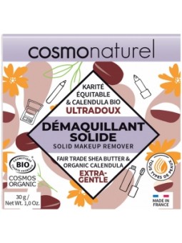 Démaquillant solide ultradoux Karité équitable et Calendula bio 30g Cosmo Naturel Herboristerie de Paris