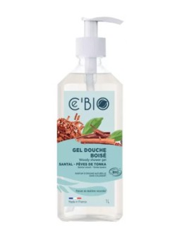 Gel douche Boisé Santal et Féves de Tonka 1L Ce'bio Herboristerie de Paris