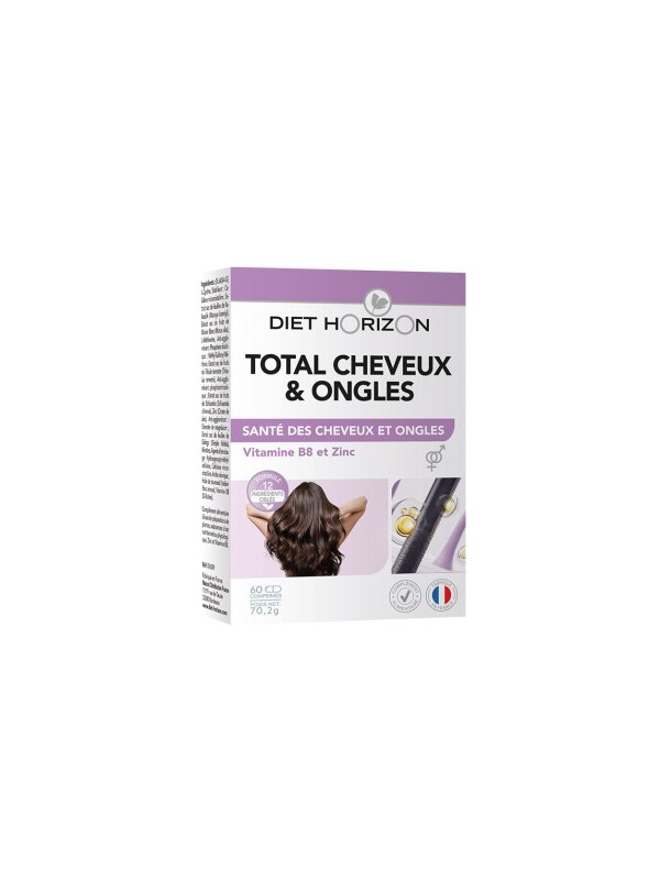 Total Cheveux et Ongles 60 comprimés Diet Horizon phanères Herboristerie de paris