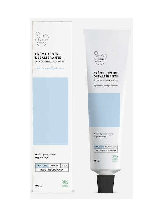 Crème légère désaltérante 75ml Clémence et Vivien crème hydratante bio Herboristerie de paris