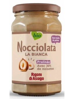 Nocciolata la Bianca Pralinée Pâte à tartiner aux noisettes 350g Rigoni Di Asiago Herboristerie de Paris