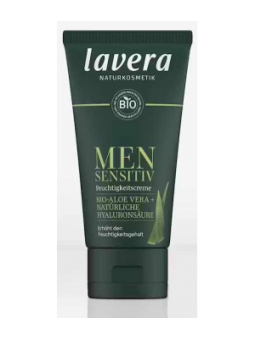 Lavera Crème hydratante Men Sensitiv 50ml aloe vera et acide hyaluronique Herboristerie de Paris