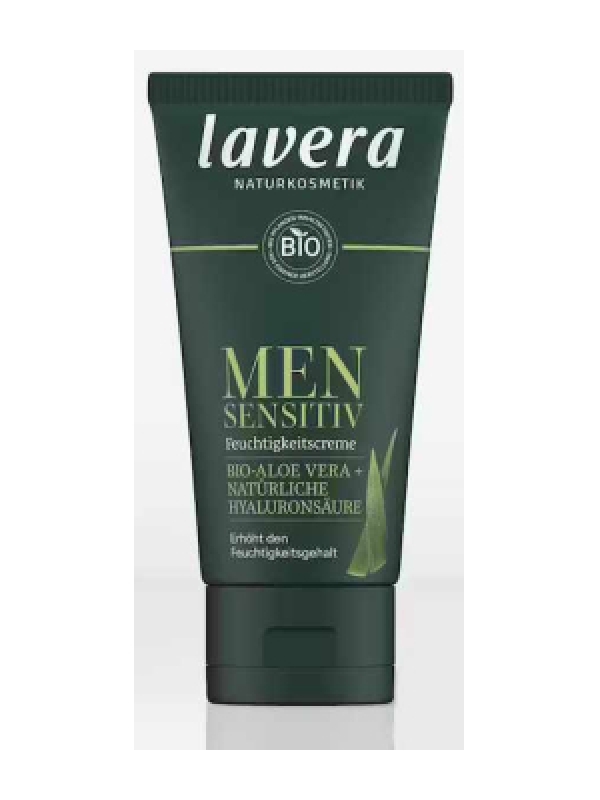 Lavera Crème hydratante Men Sensitiv 50ml aloe vera et acide hyaluronique Herboristerie de Paris