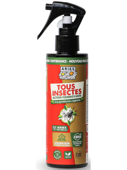 Spray insecticide action foudroyante Tous insectes 200ml Ariès