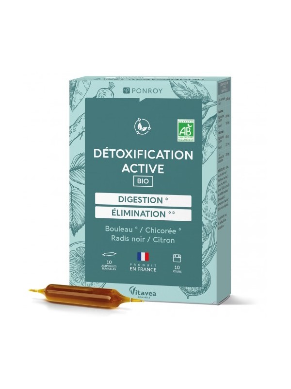 Détoxification active Radis noir Bouleau et Citron 20 ampoules de 10ml Bio Conseils