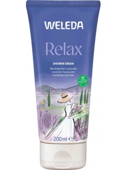 Crème de douche Relax Lavande Bergamote Vetiver 200ml Weleda Herboristerie de Paris