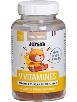 9 Vitamines Junior+ 60 oursons Nat et Form