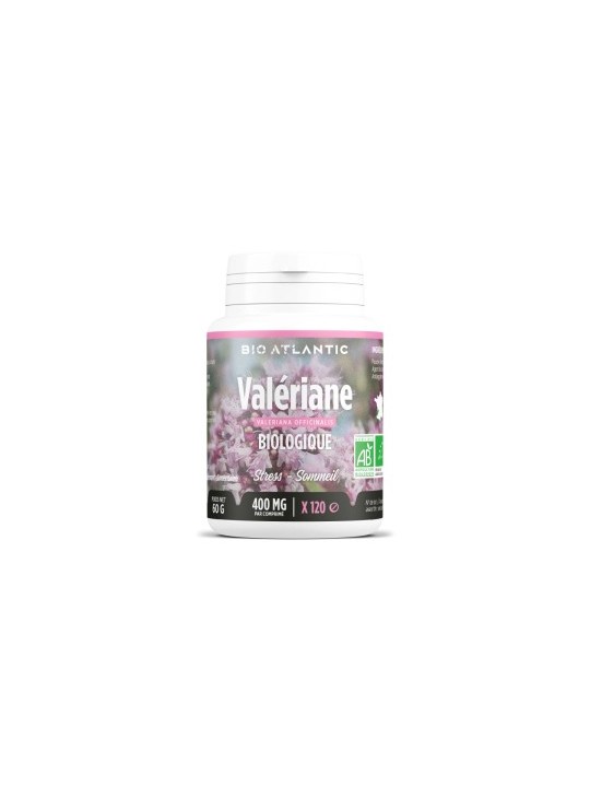 Valériane bio 400mg 200 comprimés Bio Atlantic sommeil relaxation GPH diffusion Herboristerie de paris