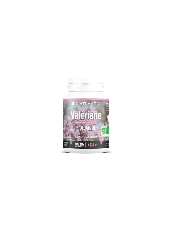 Valériane bio 400mg 200 comprimés Bio Atlantic sommeil relaxation GPH diffusion Herboristerie de paris