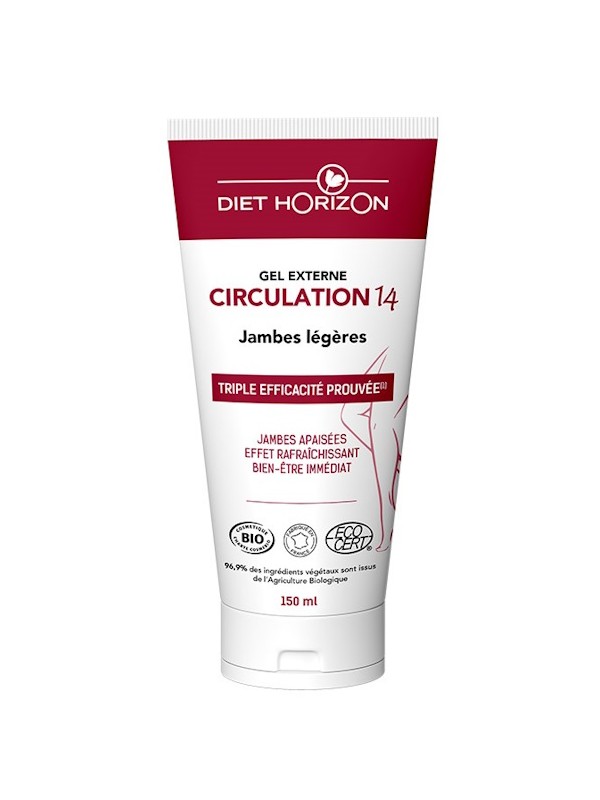 Circulation 14 Gel Externe Bio Tube 150ml Diet Horizon gel cosmétique bio Herboristerie de paris