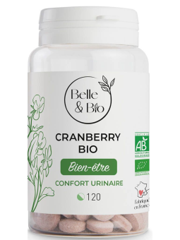 Cranberry bio 120 comprimés Belle et Bio riche en PACS Herboristerie de paris