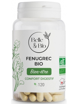 Fenugrec bio 120 gélules Belle et Bio maintien de la digestion et de la santé gastro-intestinale Herboristerie de paris