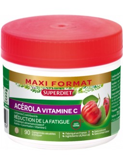 Complexe Acérola Vitamine C 90 comprimés Super Diet acérola cynorrhodon Herboristerie de paris