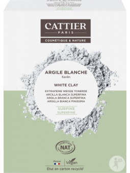 Argile Blanche Surfine Kaolin 200g Cattier pour la peau sensible Herboristerie de paris