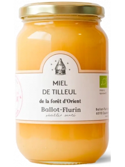 Miel de Tilleul bio 480g Ballot Flurin saveur fleurie et légèrement mentholée Herboristerie de paris
