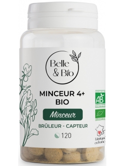 Minceur 4 plus bio 120 comprimés Belle et Bio extrait aqueux de thé vert algue laminaire Herboristerie de paris