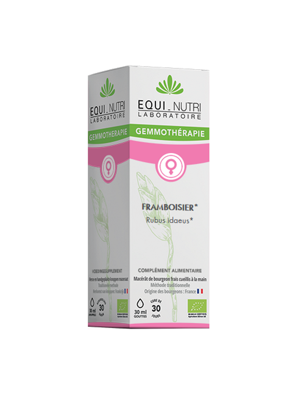 Framboisier bio Flacon compte gouttes 30ml Equi - Nutri gemmothérapie Herboristerie de paris