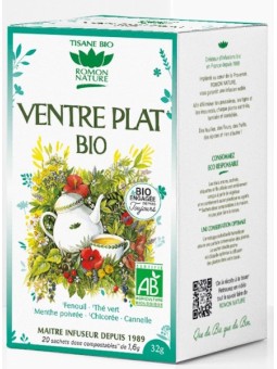 Tisane Ventre plat 20 sachets 32g Romon Nature contre les ballonnements Herboristerie de paris