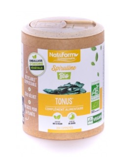 Spiruline Bio 200 comprimés Nat et Form phycocyanine Herboristerie de paris